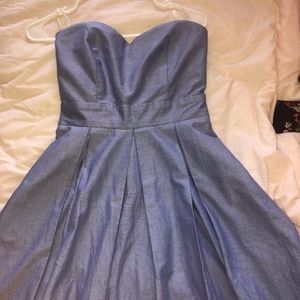 Blue Strapless Dress
